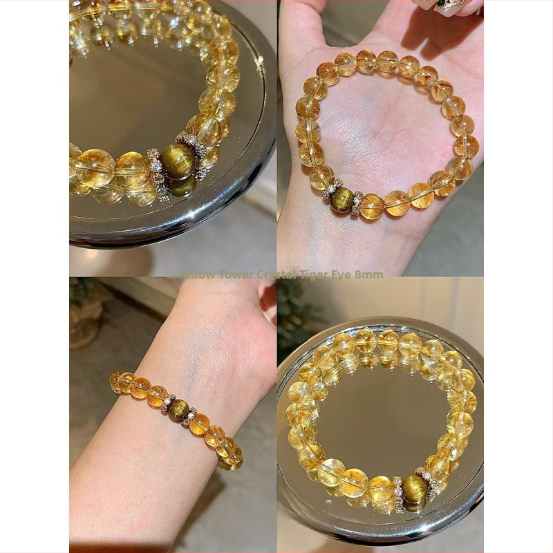 Narukvica - Ručno izrađena s krznenom zeca i kristalnim perlicama, geometrijski oblik, unisex, originalni dizajn