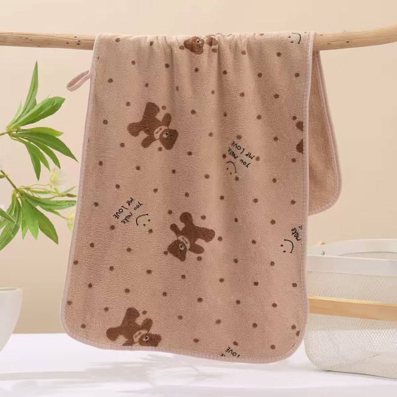 Ručník za lice od koralnog pliša s rubnim tiskom, 150D, 50–80 g, jednostavna tkanina