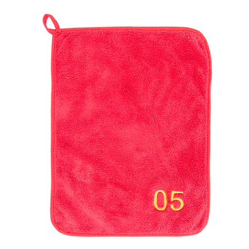 Konyhai menedzsment törölköző digitális számmal és színkódolt fogóval, 5S-kompatibilis, sűrített korall plüss; finom rost 95% poliészter; sima szövés hajtás; logónyomtatás; testreszabás
