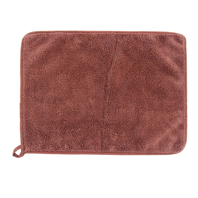 Konyhai menedzsment törölköző digitális számmal és színkódolt fogóval, 5S-kompatibilis, sűrített korall plüss; finom rost 95% poliészter; sima szövés hajtás; logónyomtatás; testreszabás