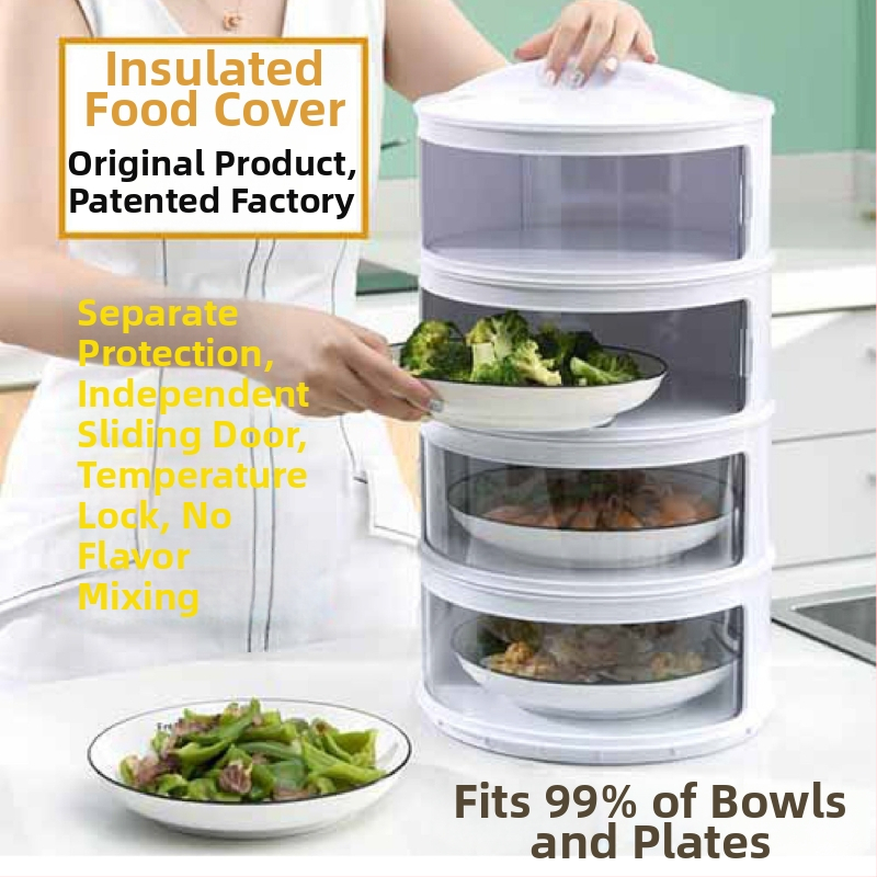 Plastový viacvrstvový kryt na jedlo do kuchyne – udržiavanie teploty, ochrana proti prachu, uskladnenie zvyškov