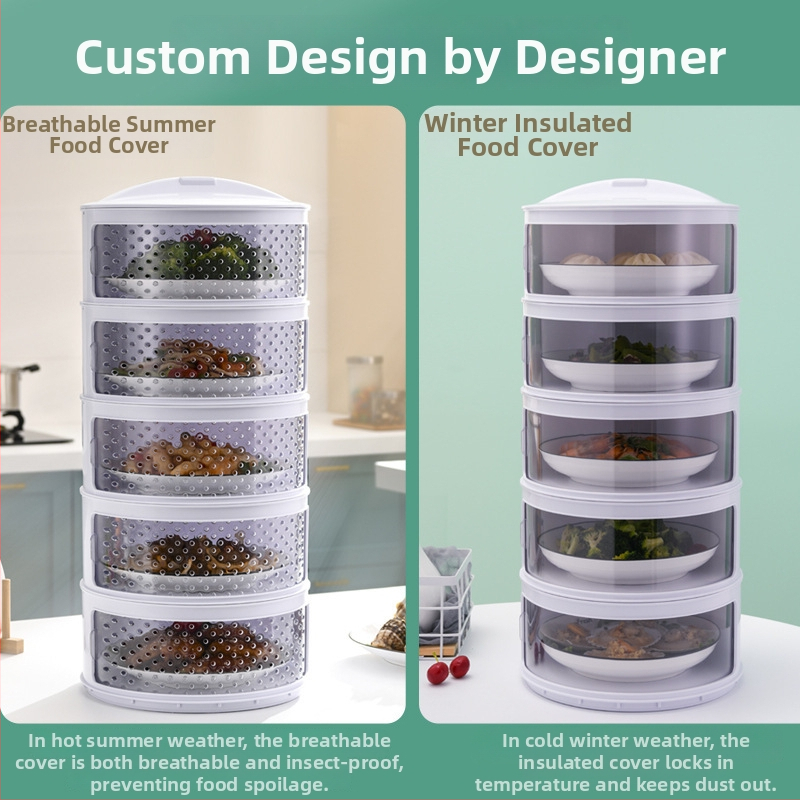 Plastový viacvrstvový kryt na jedlo do kuchyne – udržiavanie teploty, ochrana proti prachu, uskladnenie zvyškov
