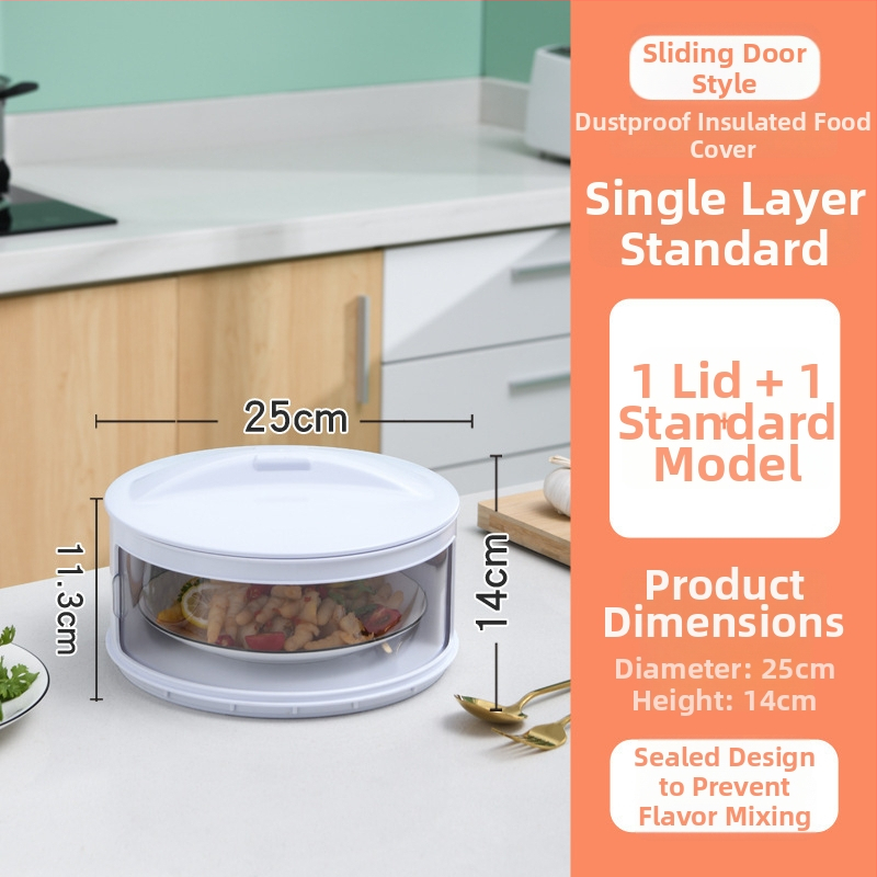 Пластмасов многослоен капак за храна за кухнята — поддържа топлината, прахоустойчиво съхранение на остатъци