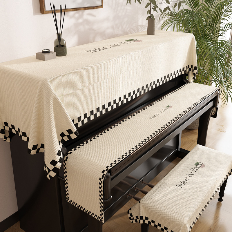 Калъф за прах за пиано, Wen Yao, памук и лен, квадратна форма, персонализиране по поръчка, модерен минималистичен стил