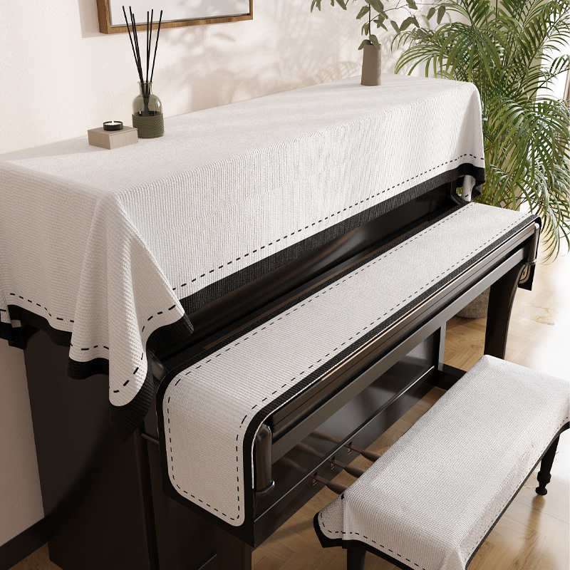 Калъф за прах за пиано, Wen Yao, памук и лен, квадратна форма, персонализиране по поръчка, модерен минималистичен стил