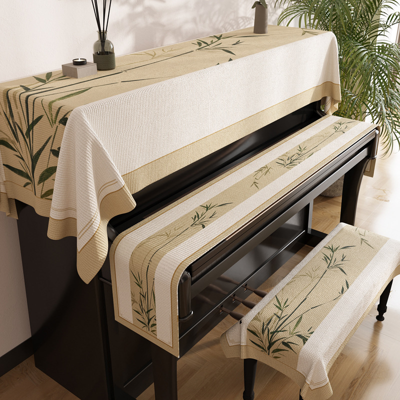 Калъф за прах за пиано, Wen Yao, памук и лен, квадратна форма, персонализиране по поръчка, модерен минималистичен стил