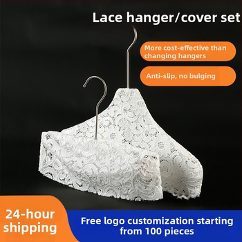 Riidepuu kate: libisemiskindel lina pitsiga puuvillakangas, 10 tk komplekt, sobib riidepuudele, pükste hoidmiseks ja kravattide hoidmiseks