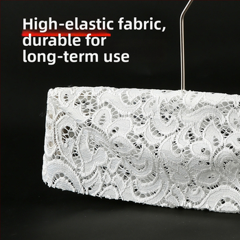 Riidepuu kate: libisemiskindel lina pitsiga puuvillakangas, 10 tk komplekt, sobib riidepuudele, pükste hoidmiseks ja kravattide hoidmiseks