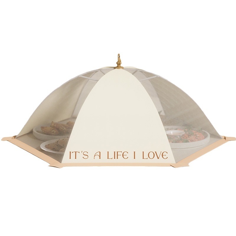 Sulankstomas tinklinis maisto dangtelis – likučiams atlikimams apsauga nuo dulkių ir musių, 2023 m. modelis, šiuolaikinis minimalistinis dizainas, daugiafunkcis