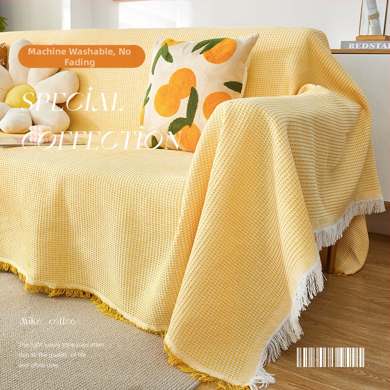 Presvlaka za trosjed, poliester, moderni minimalistički stil, potpuno prekrivanje, uzorci: jednobojni, houndstooth, kvadrat.