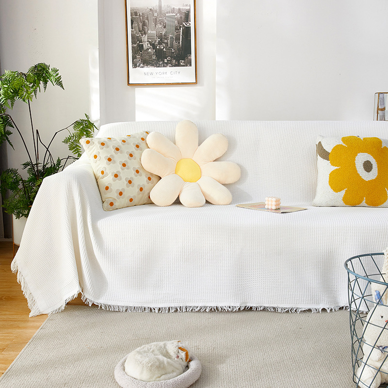 Presvlaka za trosjed, poliester, moderni minimalistički stil, potpuno prekrivanje, uzorci: jednobojni, houndstooth, kvadrat.