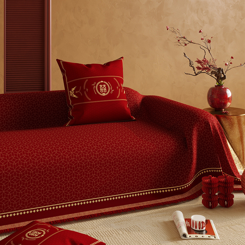 Navlaka za kauč za kombinirani kauč – Chenille, obrazac biljaka i cvijeća, vjenčani stil, mogućnost prilagodbe