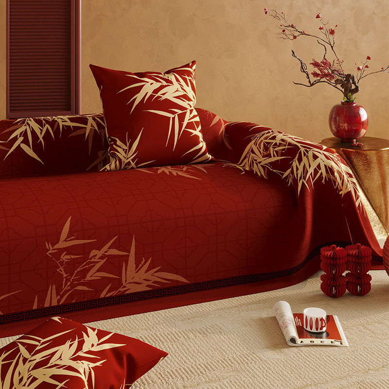 Navlaka za kauč za kombinirani kauč – Chenille, obrazac biljaka i cvijeća, vjenčani stil, mogućnost prilagodbe