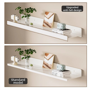 Falra szerelhető polc space alumíniumból, négyszögletes, 1 réteg, sütőfesték felület, fúrás nélküli szerelés