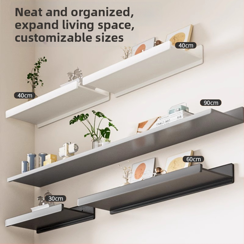 Стенно рафт от space алуминий за съхранение, квадратна форма, 1 слой, монтаж без пробиване