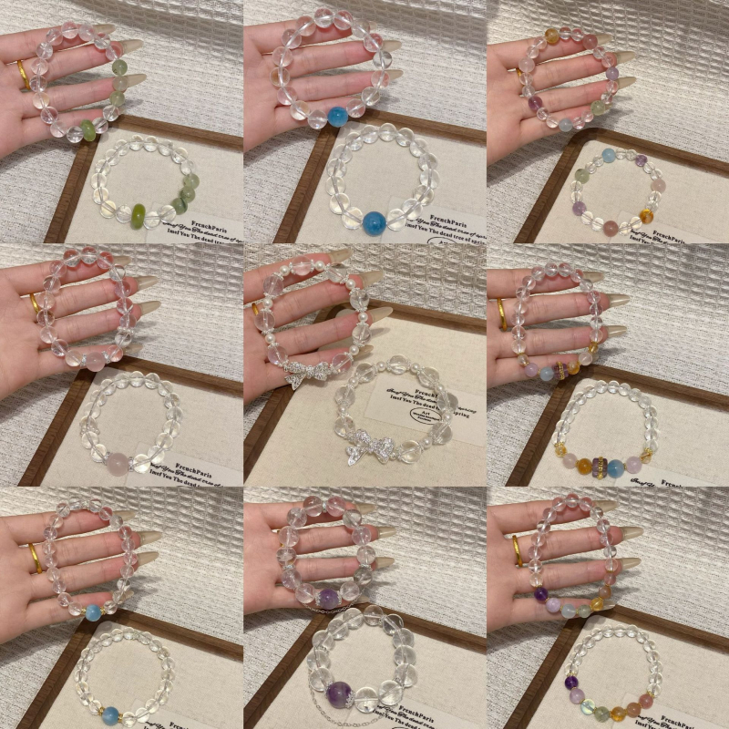 Narukvica - kristal, jednostavan stil, ženski dizajn, proljeće 2025