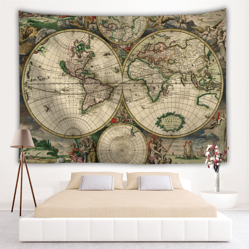 Гоблен за стена от полиестер, ръчно тъкан, геометричен абстрактен мотив, квадратна форма, модерен минималистичен стил