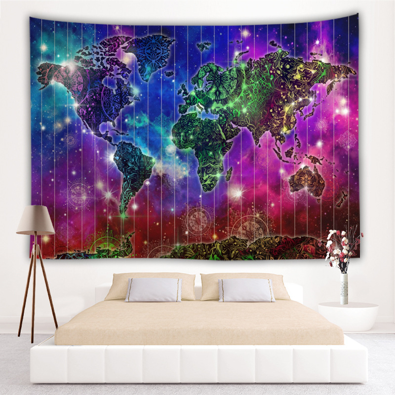 Гоблен за стена от полиестер, ръчно тъкан, геометричен абстрактен мотив, квадратна форма, модерен минималистичен стил