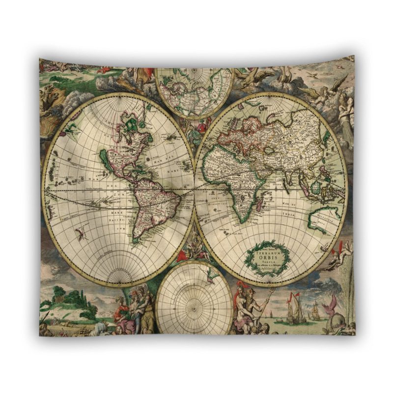 Гоблен за стена от полиестер, ръчно тъкан, геометричен абстрактен мотив, квадратна форма, модерен минималистичен стил