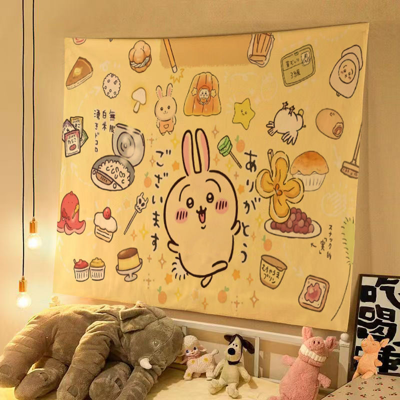 Гобелен за фона на таблата на леглото, плюш материя, памук 80–90%, правоъгълна форма, китайски стил, нетъкана тъкан