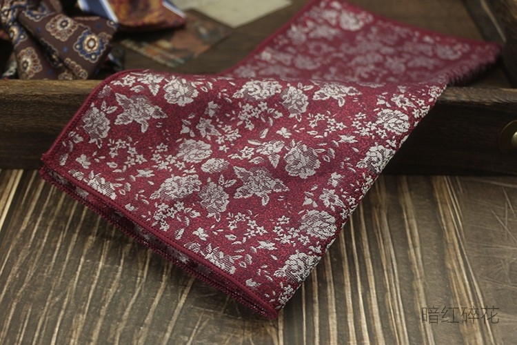 Джобна кърпа за сако, полиестерна материя, модел кешу орехи, сатенено покритие, модерен стил, стандартна ширина