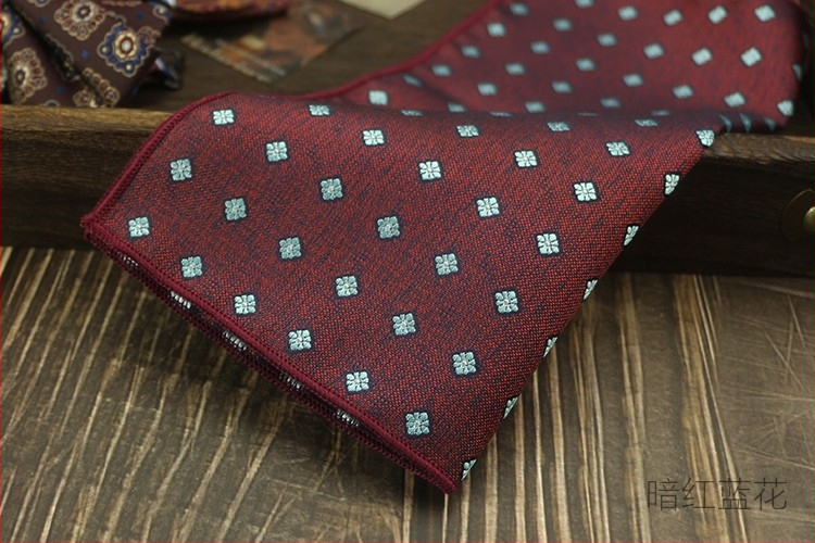 Джобна кърпа за сако, полиестерна материя, модел кешу орехи, сатенено покритие, модерен стил, стандартна ширина