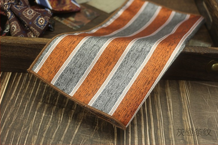 Джобна кърпа за сако, полиестерна материя, модел кешу орехи, сатенено покритие, модерен стил, стандартна ширина