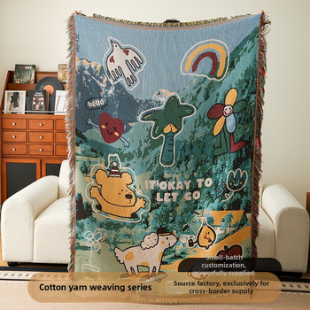 Американски стил покривка за маса за открито, правоъгълна, полиестер, Cartoon/Anime модел