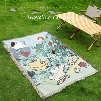 Американски стил покривка за маса за открито, правоъгълна, полиестер, Cartoon/Anime модел