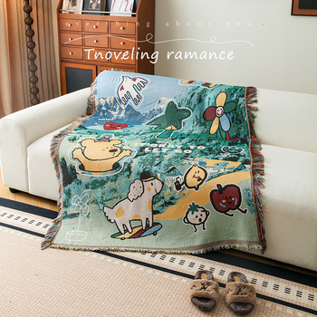 Американски стил покривка за маса за открито, правоъгълна, полиестер, Cartoon/Anime модел