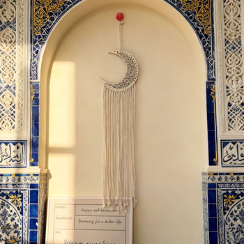 Falikárpit - kézzel szőtt pamut, kerek alak, skandináv stílus, csíkos mintázat