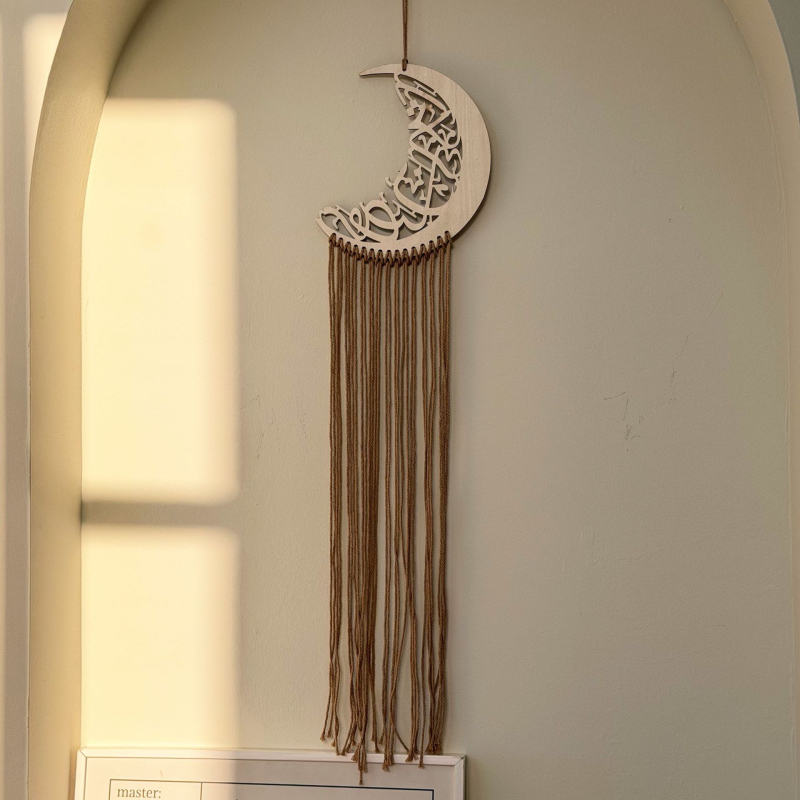 Falikárpit - kézzel szőtt pamut, kerek alak, skandináv stílus, csíkos mintázat