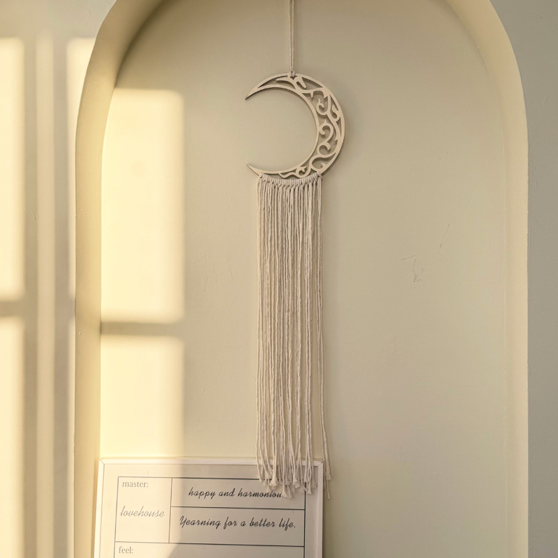 Falikárpit - kézzel szőtt pamut, kerek alak, skandináv stílus, csíkos mintázat