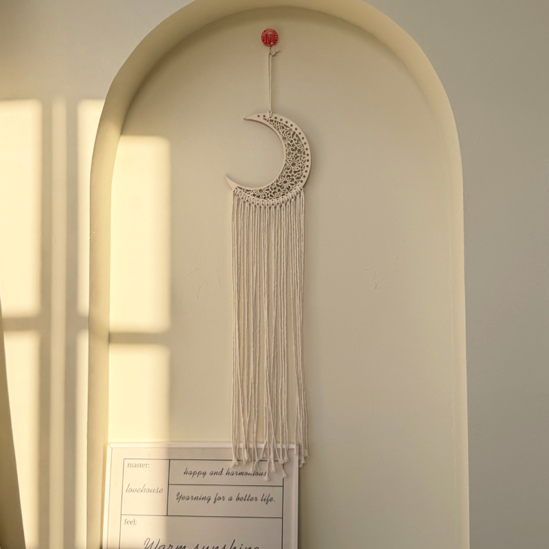 Falikárpit - kézzel szőtt pamut, kerek alak, skandináv stílus, csíkos mintázat