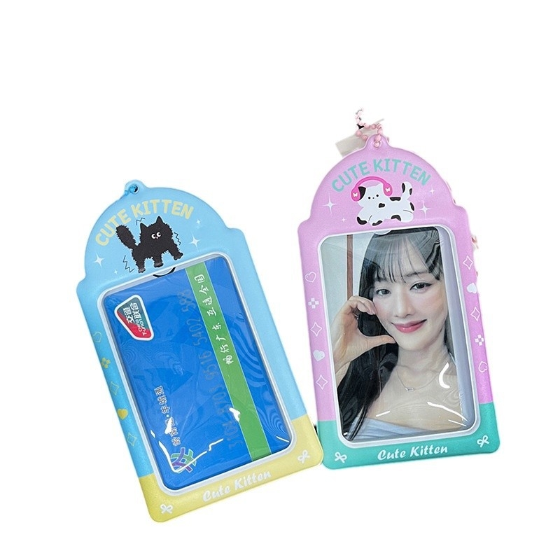 Kártyatartó PVC, átlátszó, rajzfilm stílusú, csillagos kreatív dizájn – Maca artist