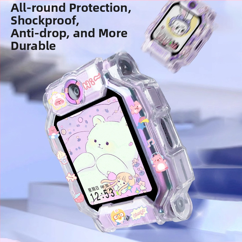 Trükitud TPU kaitseümbris Little Genius nutikellale, mudelid Q2A/Z9/Z8a, D2A/D3/Z6s/Z6pro