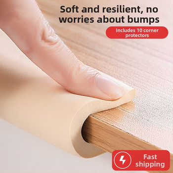 U-veida aizsargjosla galda malām no putām, pašlīmējoša, aizsardzībai pret stikla malām