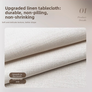 Vjenčana stolna zastavica s veselim uzorkom, vodootporna tkanina s konopnim izgledom, prilagodljivi pokrov za TV stojak, komoda s ladicama i osmerokutni kavos stol