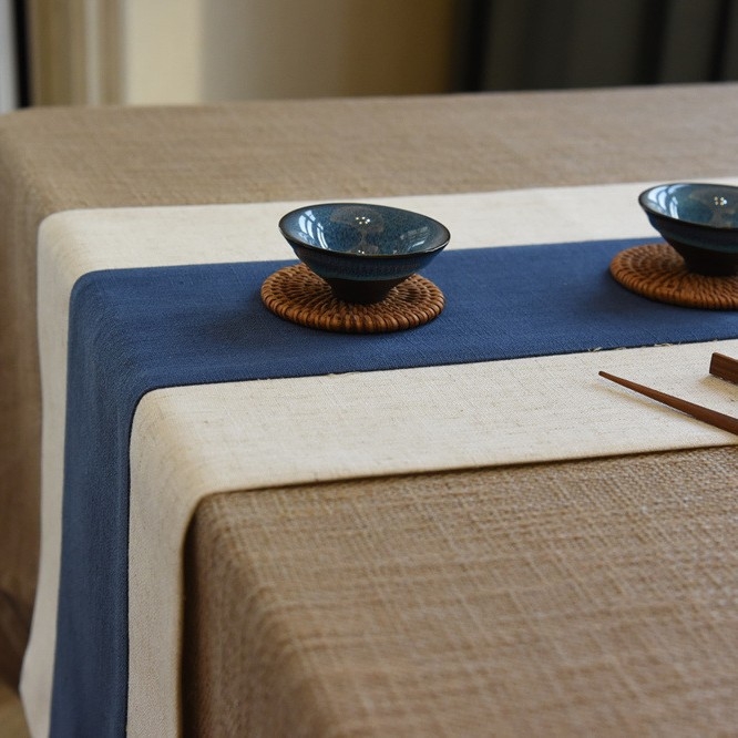 Zen inspiriran kineskim stilom čajni stolni trkač, podmetač za čaj i dekoracija u minimalističkom japanskom stilu, retro