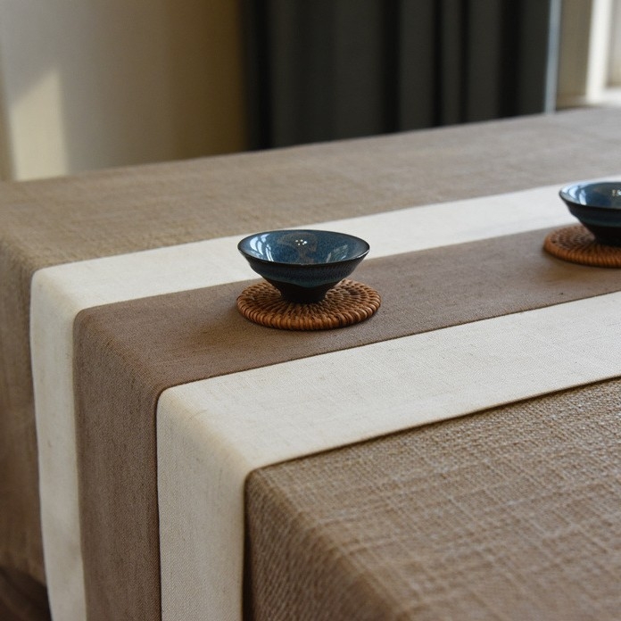 Zen inspiriran kineskim stilom čajni stolni trkač, podmetač za čaj i dekoracija u minimalističkom japanskom stilu, retro