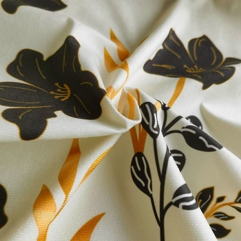 Ameerika stiilis laua jooksja taime-lillemustriga, polüester-lina segu, elutoa keskne dekoratsioon