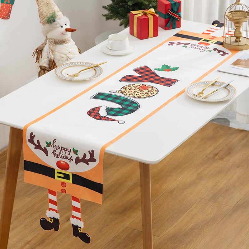 Laudmatt jõululise karikatuuriprintiga; materjal: kangas ja muud; stiil: karikatūra; sobib jõuludeks.