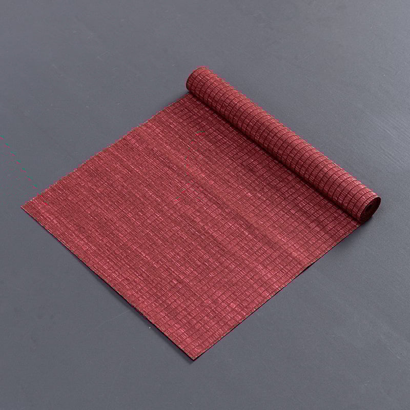 Teeta laua runner viskooskiududest — moods minimalistlik stiil; kanga koostis: 85% peamine koostis, 10% sekundaarne, 5% alamkomponent; kohandamine saadaval