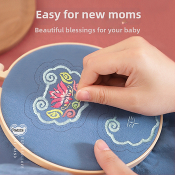 Комплект за бродиране с кръстат бод – нов китайски стил, лен, празничен мотив, друг вид бродерия