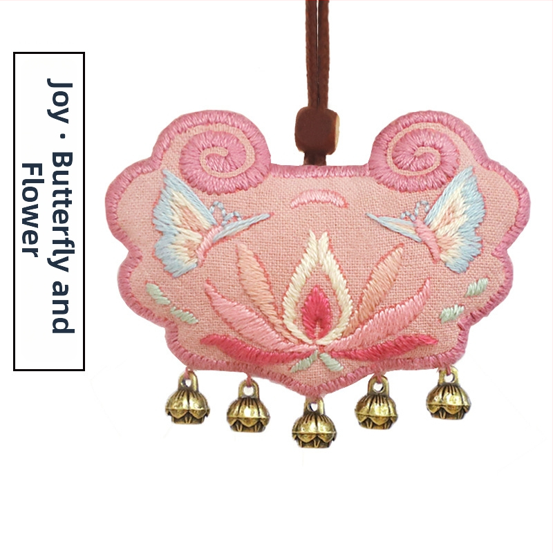 Комплект за бродиране с кръстат бод – нов китайски стил, лен, празничен мотив, друг вид бродерия