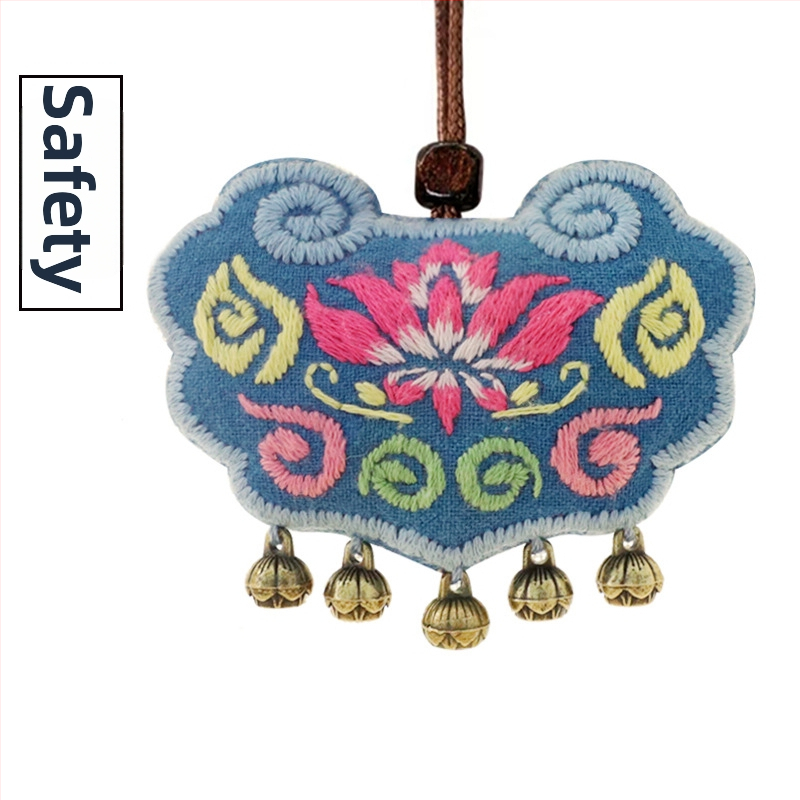 Комплект за бродиране с кръстат бод – нов китайски стил, лен, празничен мотив, друг вид бродерия