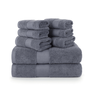 Set ručnika za tijelo i za lice od 100% pamuka, niska opadljivost, 32s pređa, šavovi, težina 120–140 g, mogućnost loga