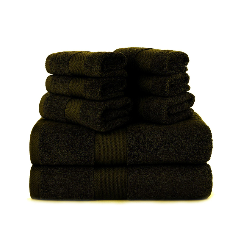 Set ručnika za tijelo i za lice od 100% pamuka, niska opadljivost, 32s pređa, šavovi, težina 120–140 g, mogućnost loga