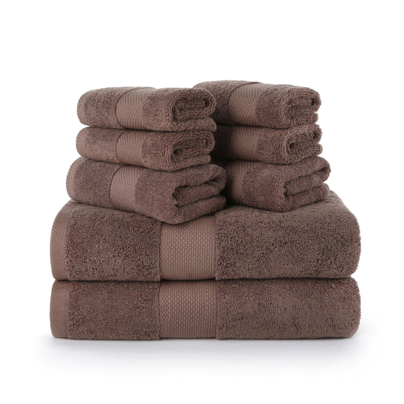 Set ručnika za tijelo i za lice od 100% pamuka, niska opadljivost, 32s pređa, šavovi, težina 120–140 g, mogućnost loga