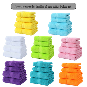 Zhenjian 100% pamut törölköző készlet – fürdő- és arc-törölközők, 905 g, logó nyomtatásával testreszabható